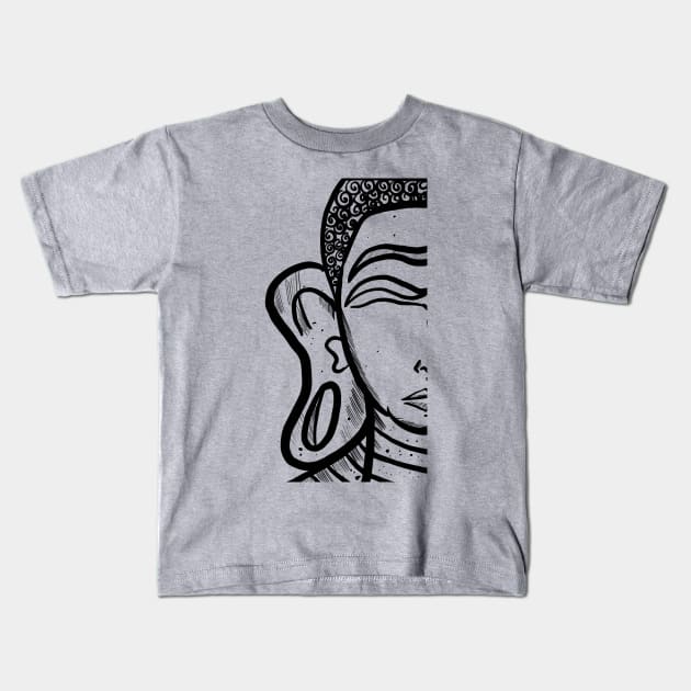 The Outline of Buddha Kids T-Shirt by Mr_Bentley